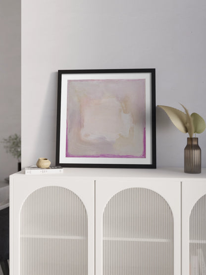 Абстрактна Картина Рожевий та Кремовий Градієнт Мінімалізм