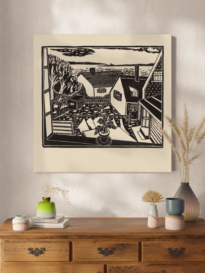 Картина "Подвір'я" Бежевий Колір