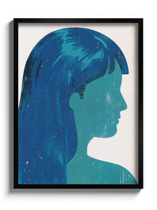 Картина Блакитний Силует Дівчини