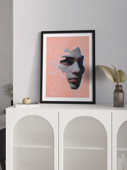 Картина Парубок у рожевій абстракції