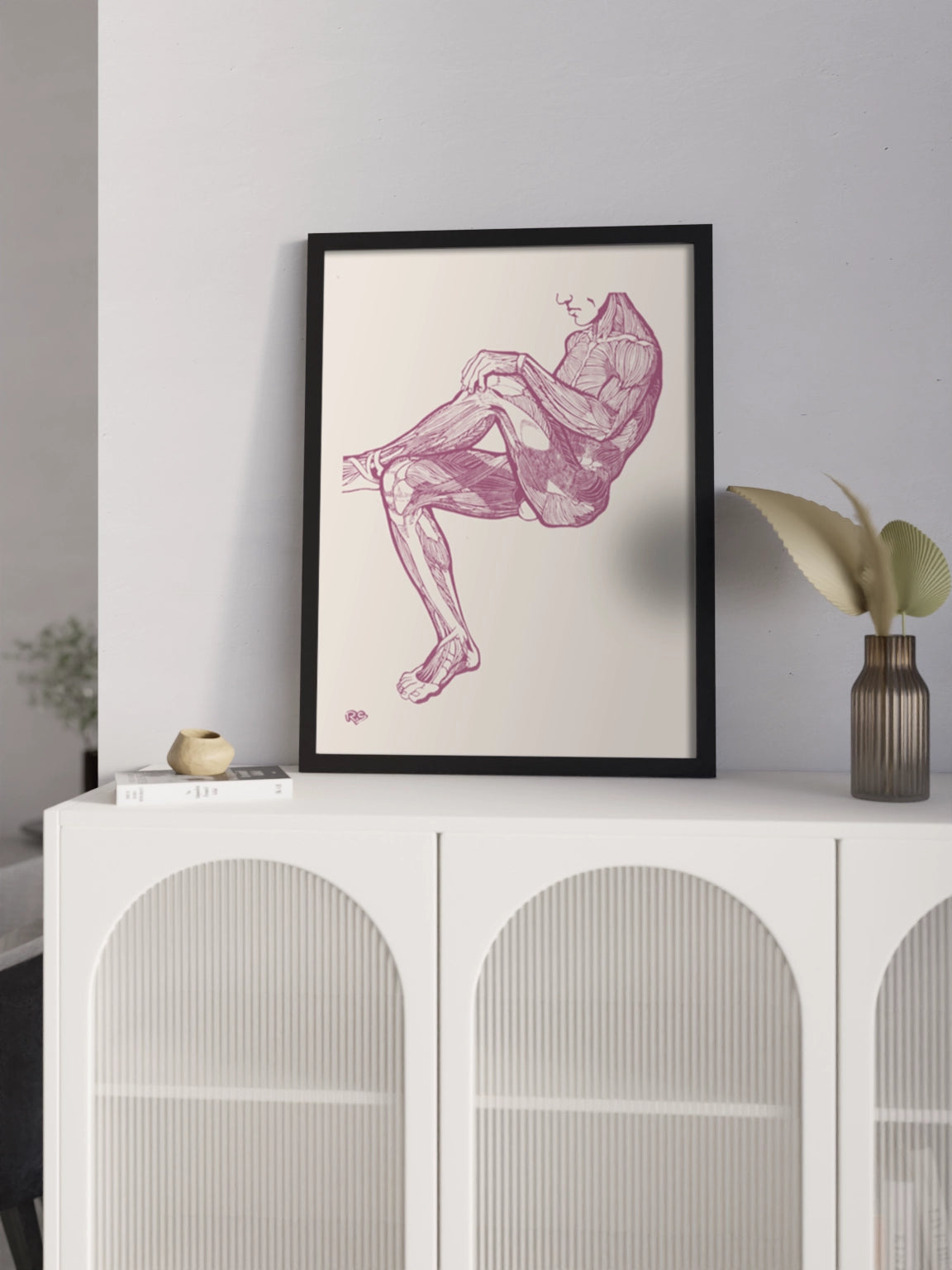 Картина Анатомія Чоловіка В Сидячому Положені Гравюра