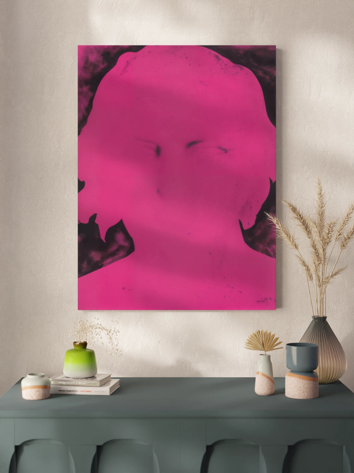 Рожевий абстрактний портрет